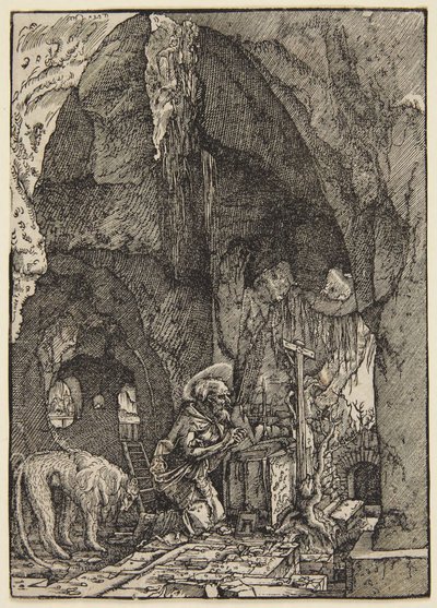 San Jerónimo en una cueva de Albrecht Altdorfer