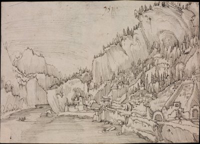 Sarmingstein en el Danubio, 1511 de Albrecht Altdorfer