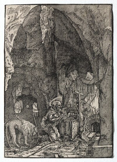 San Jerónimo en la cueva, 1513-1515 de Albrecht Altdorfer
