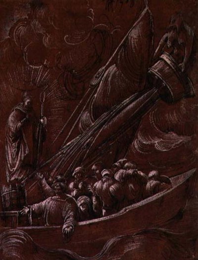San Nicolás de Bari reprendiendo la Tempestad de Albrecht Altdorfer