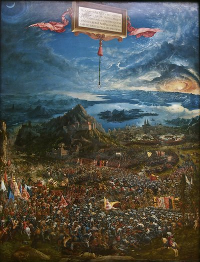 La batalla de Alejandro en Issos, 1529 de Albrecht Altdorfer