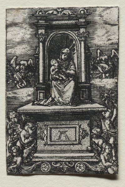 La hermosa virgen de Ratisbona en un altar de Albrecht Altdorfer