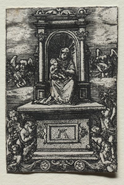 La hermosa Virgen de Ratisbona en un altar, poco después de 1520 de Albrecht Altdorfer