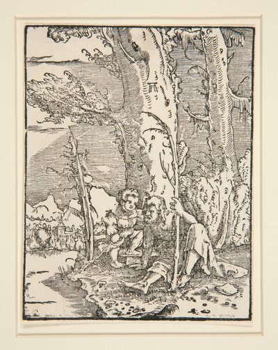 El Niño Jesús con San Cristóbal, de la serie La Caída y Redención del Hombre de Albrecht Altdorfer