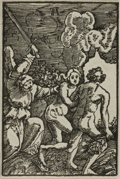 La expulsión del Paraíso, de La Caída y Redención del Hombre de Albrecht Altdorfer