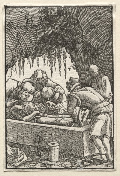 La caída y redención del hombre: Entierro de Cristo de Albrecht Altdorfer