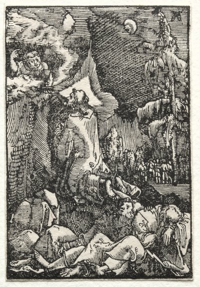 La caída y redención del hombre: Cristo en el Monte de los Olivos de Albrecht Altdorfer