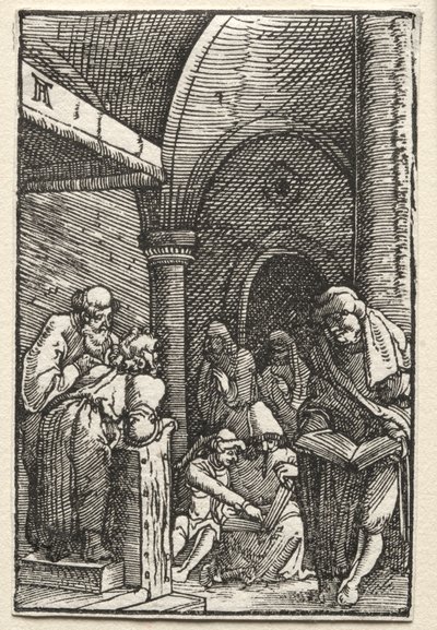 La Caída y Redención del Hombre: Cristo disputando con los doctores de Albrecht Altdorfer