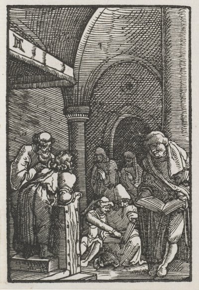 La Caída y Redención del Hombre: Cristo Disputando con los Doctores de Albrecht Altdorfer
