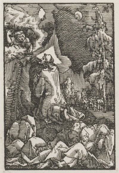 La caída y redención del hombre: Cristo en el Monte de los Olivos, c. 1515 de Albrecht Altdorfer