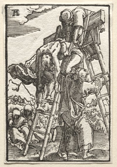 La caída y redención del hombre: Descenso de la cruz de Albrecht Altdorfer