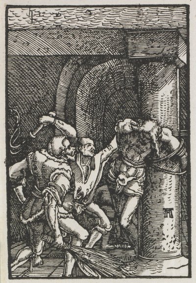 La caída y redención del hombre: Flagelación de Cristo, c. 1515 de Albrecht Altdorfer