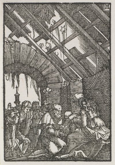La caída y redención del hombre: La adoración de los magos, c. 1515 de Albrecht Altdorfer