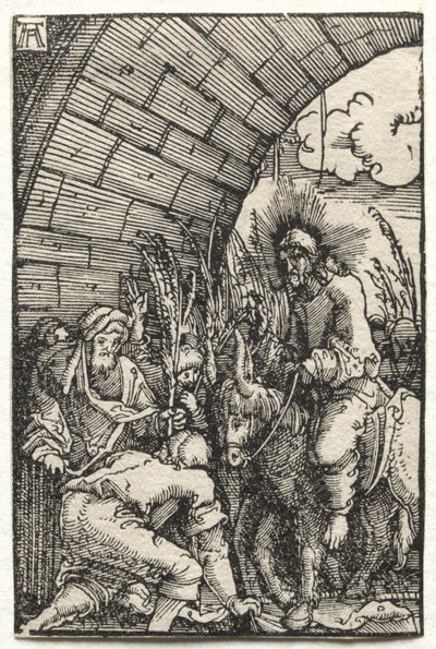 La caída y redención del hombre: La entrada en Jerusalén, c. 1515 de Albrecht Altdorfer
