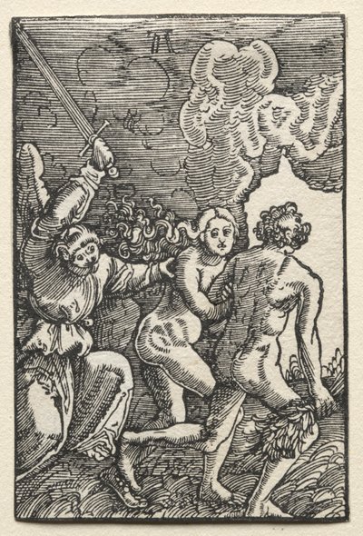 La Caída y Redención del Hombre: La Expulsión del Edén, c. 1515 de Albrecht Altdorfer