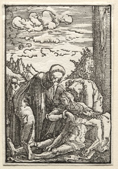 La caída y redención del hombre: El lamento bajo la cruz de Albrecht Altdorfer