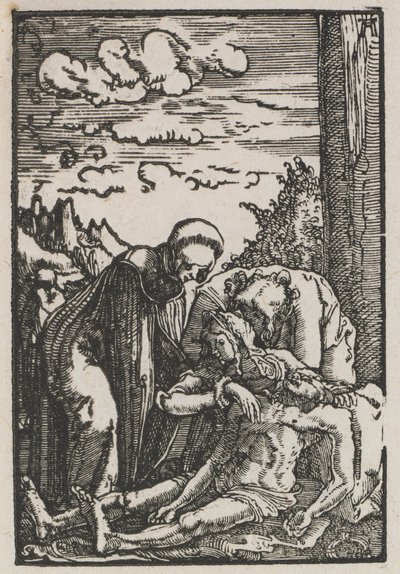 La Caída y Redención del Hombre: El Lamento Bajo la Cruz de Albrecht Altdorfer