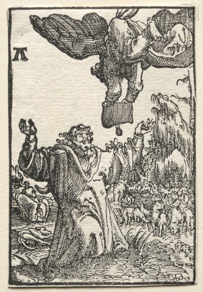 La caída y redención del hombre: El mensaje del ángel a Joaquín, c. 1515 de Albrecht Altdorfer