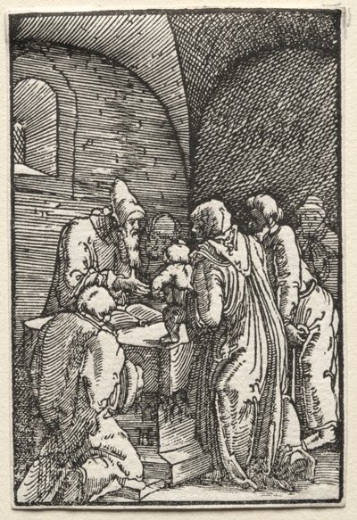 La caída y redención del hombre: La presentación de Cristo en el templo de Albrecht Altdorfer