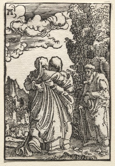 La caída y redención del hombre: La visitación, c. 1515 de Albrecht Altdorfer