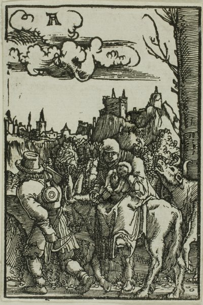 La huida a Egipto, de La caída y redención del hombre de Albrecht Altdorfer
