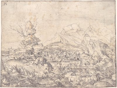 El gran paisaje con el molino de agua de Albrecht Altdorfer