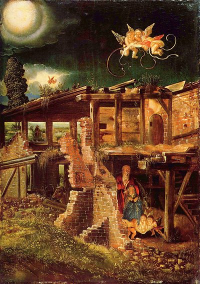 La Noche Santa El Nacimiento de Cristo, c. 1513 de Albrecht Altdorfer