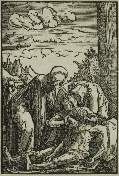 El lamento de la Virgen, de La caída y redención del hombre de Albrecht Altdorfer