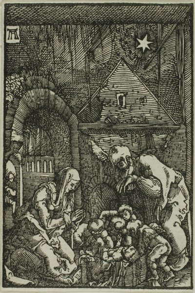 La Natividad, de La Caída y Redención del Hombre de Albrecht Altdorfer
