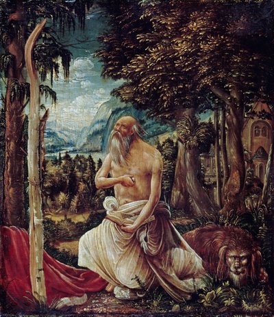 San Jerónimo arrepentido de Albrecht Altdorfer