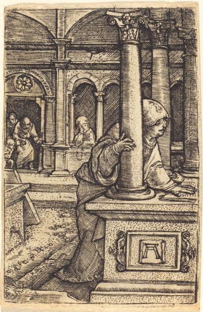 La Virgen buscando a Jesús en el Templo de Albrecht Altdorfer
