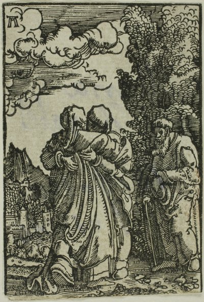 La Visitación, de La Caída y Redención del Hombre de Albrecht Altdorfer