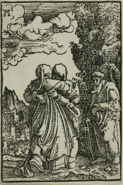 La Visitación, de La Caída y Redención del Hombre de Albrecht Altdorfer