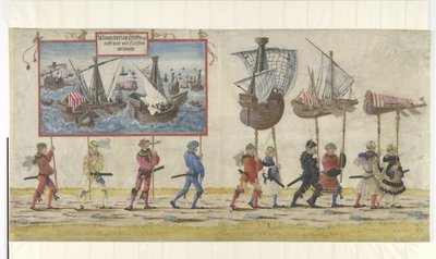 Procesión triunfal del emperador Maximiliano I, 1512-1515 de Albrecht Altdorfer