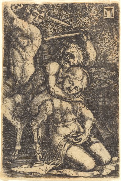 Dos Sátiros Luchando por una Ninfa de Albrecht Altdorfer
