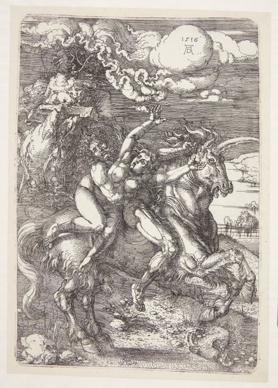 Rapto en un unicornio de Albrecht Dürer