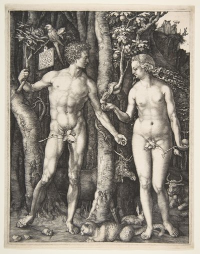 Adán y Eva, 1504 de Albrecht Dürer