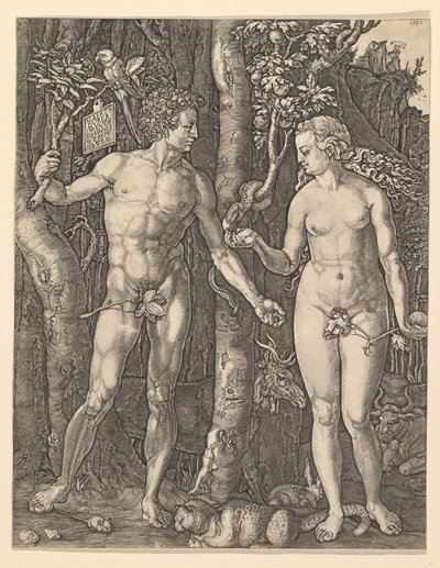 Adán y Eva, 1566 de Albrecht Dürer