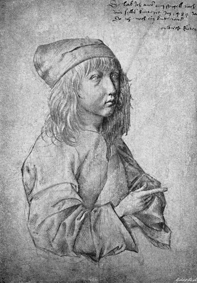 Albrecht Durer a la edad de trece años. De un dibujo de él mismo de Albrecht Dürer