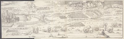 El asedio de un castillo de Albrecht Dürer