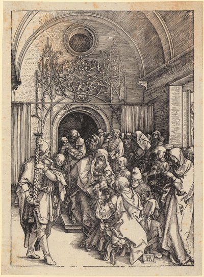 La circuncisión de Cristo, lámina 11 de la serie «La vida de María» de Albrecht Dürer