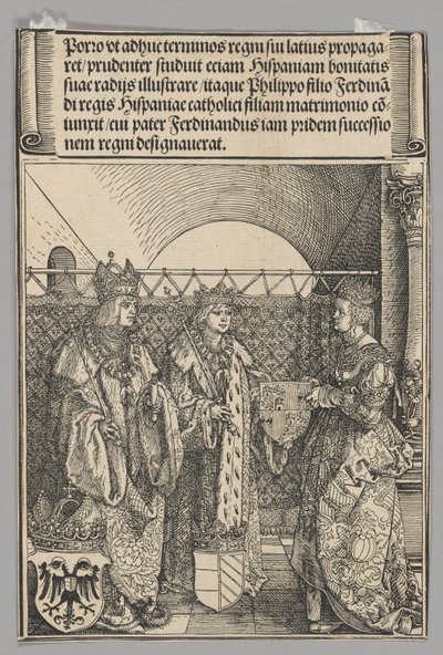 Desposorio de Felipe con Juana, lámina 15 de Escenas históricas de la vida del emperador Maximiliano I del Arco de Triunfo de Albrecht Dürer