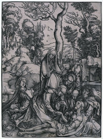 El llanto sobre Cristo, lámina 9 de la serie «La Gran Pasión» de Albrecht Dürer