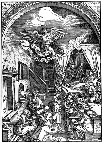 Nacimiento de la Virgen, 1502-1505, 1936 de Albrecht Dürer