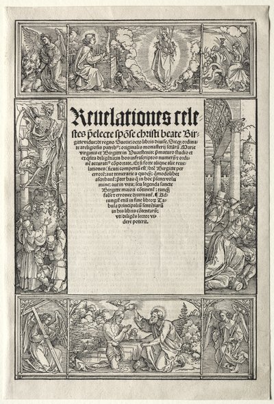 Borde - con el bautismo de Cristo de Albrecht Dürer