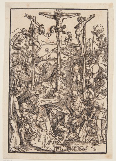 Calvario (modesta xilografía) de Albrecht Dürer