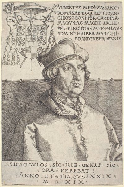Cardenal Albrecht de Brandeburgo ("Pequeño Cardenal") de Albrecht Dürer