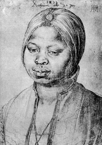 Catherine, la mulata del portugués Bradao, 1521, 1936 de Albrecht Dürer