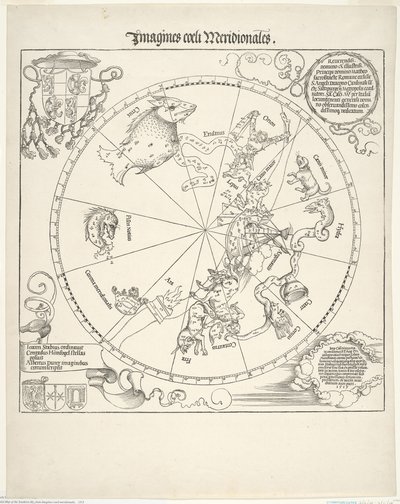 Mapa celestial del cielo del sur (Imagines coeli meridionalis) de Albrecht Dürer