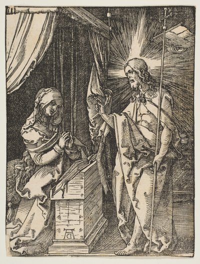 Cristo apareciendo a su madre, de La pequeña pasión, ca. 1510 de Albrecht Dürer